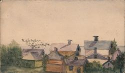 Waukegan, Illinois - Rooftop View Postcard