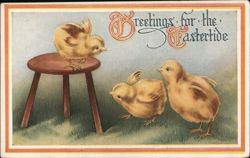 Greetings for the Eastertide - Three Chicks Postcard