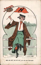 Harvard College Girl Postcard