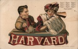 Harvard Fans Postcard