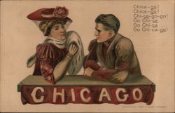 Chicago Couple Postcard