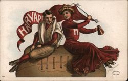 Harvard Football Fans Postcard