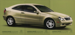 3 card Installment Set: Mercedes-Benz C-Class Coupe Advertisement Postcard