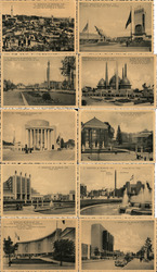 1935 Brussels International Exposition - Set of 12 Views Postcard