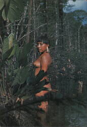 Brasil Nativo: Indigenous Woman from the Uaiká Tribe Postcard