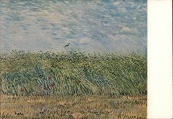 Wheatfield with Lark by Vincent van Gogh Postcard