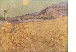 Wheatfield with Reaper, Saint-Rémy Postcard