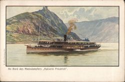 On Board the Rhine Steamer "Kaiserin Friedrich" Postcard