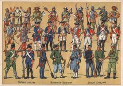 Swiss Soldiers Through the Ages Postcard