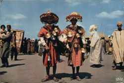 Water Porters, Djemaa el-Fna, Marrakech Postcard