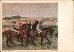 Die Jockeys by Edgar Degas Postcard