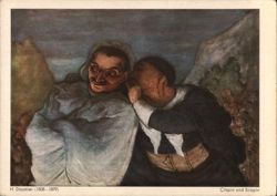 Crispin and Scapin by Honoré Daumier Postcard