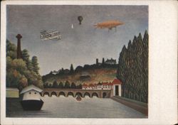 Vue du Pont de Sèvres by Henri Rousseau Postcard