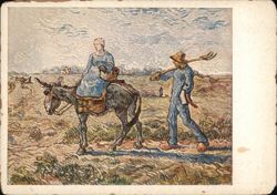 Van Gogh - Returning from the Fields Postcard