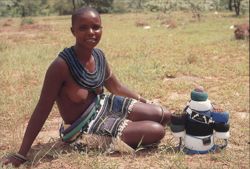 Ndebele Girl with Beaded Doll Postcard