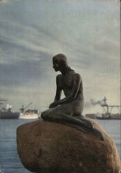 Copenhagen: The Little Mermaid Statue, Langelinie Postcard