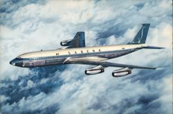 Sabena Boeing 707 in Flight Postcard