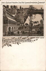 Hotel u. Restaurant Prebischthor, Grand Hotel Rainwiese, Herrnkretschen-Stummersdorf Postcard