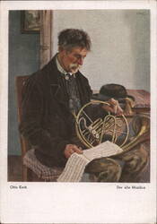 Der alte Musikus - The Old Musician Postcard