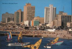 Tel Aviv Sea Front, Israel Postcard