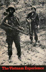 Americans in Vietnam - Two Soldiers Stalk Enemy Postcard