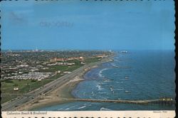 Galveston Beach & Boulevard Postcard