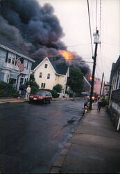 Burning Factory, Stonington, Connecticut Postcard