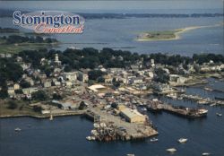 Aerial View of Stonington, Connecticut Postcard