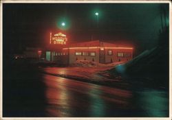 Moody's Diner, Waldoboro, ME at Night Postcard