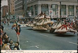 Rose Festival Parade Floats, Portland, Oregon Postcard