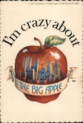 I'm Crazy about the Big Apple Postcard