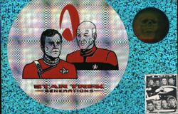 Star Trek Generations Hologram Postcard with First Man on the Moon Stamps Postcard