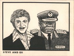 Steve and Idi Amin Dada, Political Satire Postcard