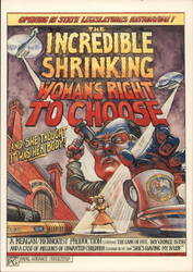 The Incredible Shrinking Woman's Right to Choose Postcard