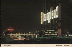 Disneyland Main Entrance at Night Postcard