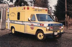 Key Peninsula Fire Dept. Ambulance 1632, WA Postcard