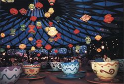 Mad Hatter's Tea Cups, Fantasyland Postcard