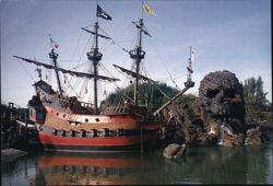 Captain Hook's Ship & Skull Rock, Adventureland® Postcard