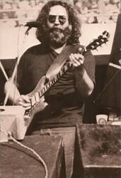 Jerry Garcia Playing Guitar Postcard