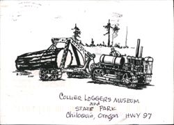 Collier Loggers Museum and State Park, Chiloquin, OR Postcard