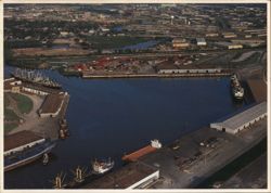 Houston, Texas - Turning Basin and Ship Channel Postcard