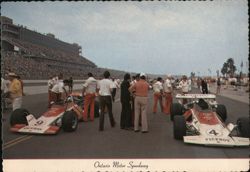 Ontario Motor Speedway Race Preparation Postcard