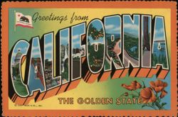 Greetings from California Postcard