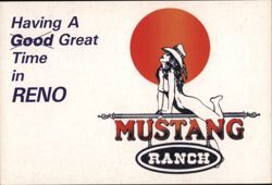 Having A Great Time in Reno - Mustang Ranch Brothel Postcard