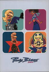 Paris Blues Jeans Fashion Girls Postcard