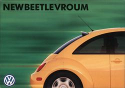 New Beetle Vroum, Yellow Volkswagen Beetle Postcard