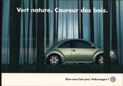 Vert nature. Coureur des bois. Volkswagen Beetle Postcard