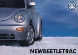 New Beetle Trac Volkswagen in Snow Postcard