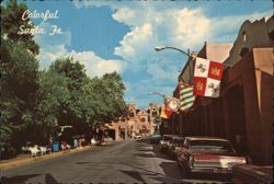 Colorful Santa Fe - San Francisco Street Postcard