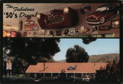 Majors Coffee Shop, '50s Diner, Pine Valley CA Postcard